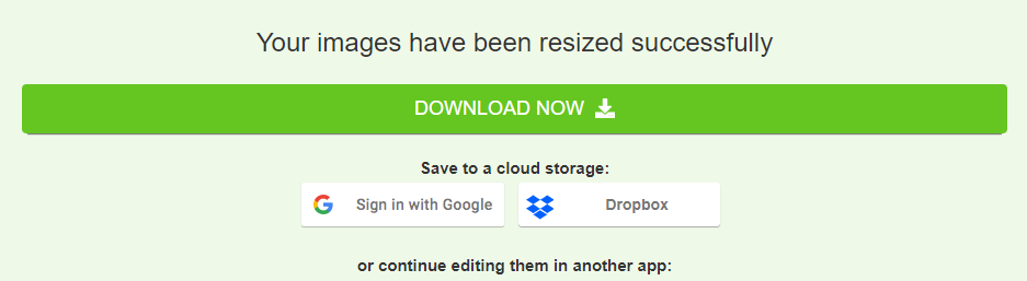 Download resized images